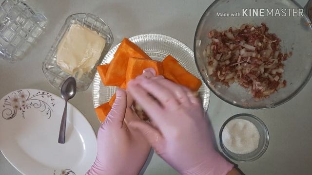 Фаршированные дольки тыквы в фольге. Так сочно, аж слюнки потекут. ☆ Вкусно Мама! смотреть онлайн