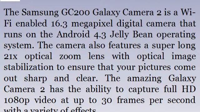 Samsung GC200 Galaxy Camera 2 - 16.3 Megapixel CMOS eShopsWay.com смотреть онлайн