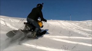 Самодельный снегоход "мини Микс Х" взгляд со стороны.