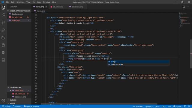 Select Option Dynamic Using PHP Mysql смотреть онлайн
