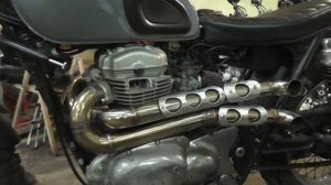 Kawasaki W650 scrambler exhaust sound