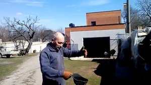 Спортивная переноска дров в корзинах.