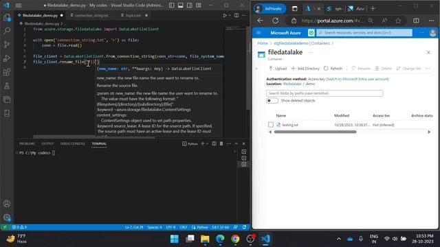 Working with Python FileDataLake Part 3 (File Client)