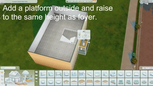 SPLIT ENTRY & STAGGERED OUTSIDE STAIRS [[Builder's Series Tutorials]] The Sims 4 смотреть онлайн