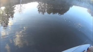 Ловля джигом на реке.