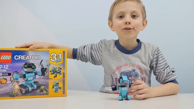 ЛЕГО РОБОТ Исследователь + РобоПёс 31062 - Видео для детей про Lego Creator. Даник и Лего смотреть онлайн