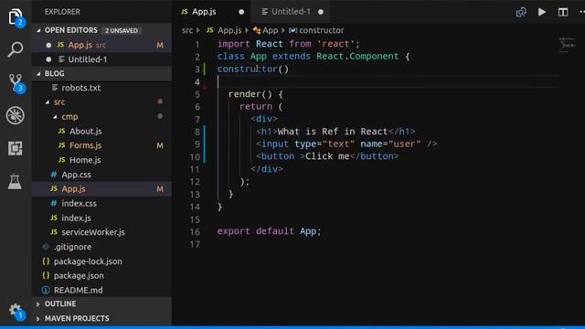 Ref in Reactjs # 24 | What is Ref in Reactjs | Use of Refs in Reactjs | Reactjsfullcource | Reactjs