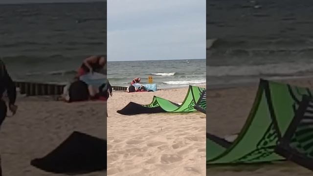 Кайтсёрфинг или кайтбординг на Балтике (Реваль. Польша) Rewal. Polska