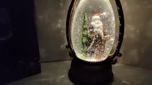 Новогодний фонарь Дед Мороз с елкой