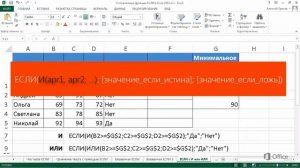 Использование функций И и ИЛИ с функцией ЕСЛИ в Excel