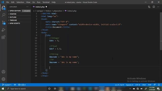 Data Types in PHP | PHP Basics | Tech Tube