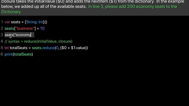 Learn swift: Call reduce function on dictionary смотреть онлайн