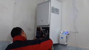 Газофикация частного дома 3 этап. Установка счётчика, установка запуск Газового котла Аристон.