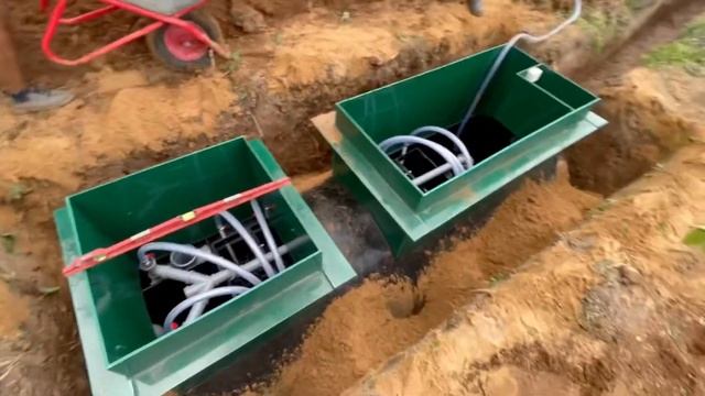 Монтаж септика Евролос Грунт 6 и ливневая смотреть онлайн