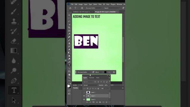 Photoshop 2023 AI | Adding image to text using clipping mask | Photoshop beta 2023