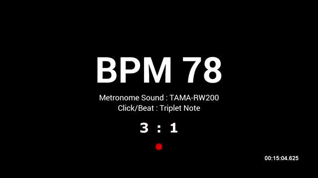 Metronome BPM 78 / TAMA-RW200 / Triplet смотреть онлайн