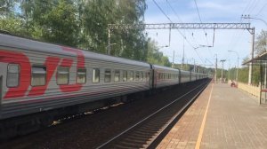 Электровоз ЧС7-067 с поездом №15 "Архангельск - Москва"