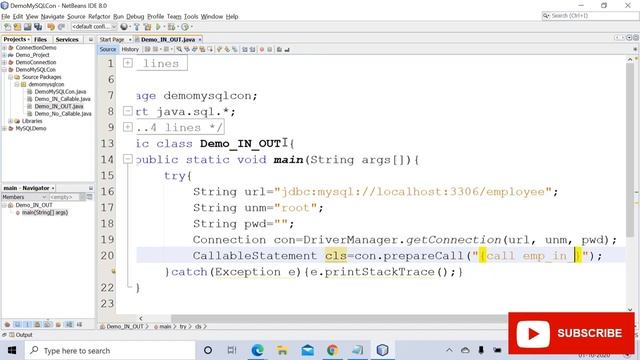 JDBC | MySQL : INOUT Parameterized Procedures with Java application смотреть онлайн