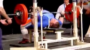 Galina Karpova (RUS) Benchpress 2.attempt 180 kg - World Games 2005 Powerlifting Women's +67,5 kg