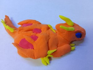 лепка рыжий дракон. коллекция лепки