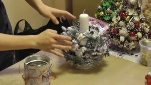 Новогодний подсвечник из подручных средств