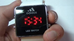 Стильные современные светодиодные часы Adidas Белые.