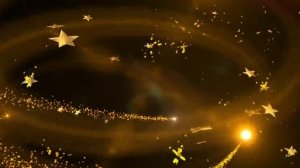 Футаж Золотые звезды переход