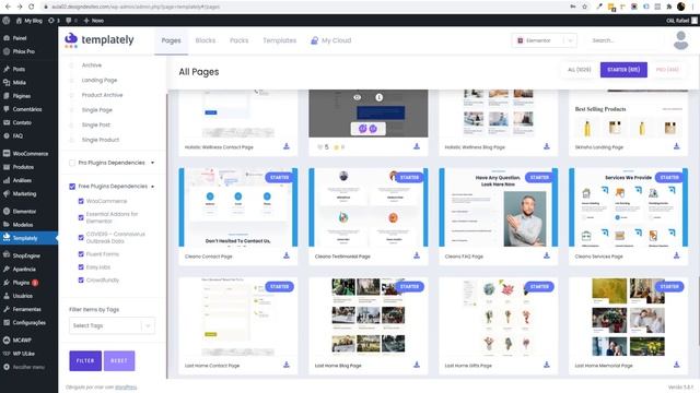 Biblioteca Com Milhares TEMPLATES Para ELEMENTOR - Conheça o Templately (Vários Nichos) смотреть онлайн