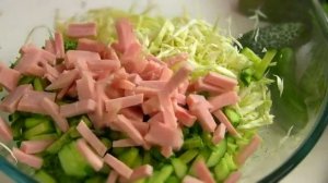 Готовлю когда Неожиданно нагрянули Гости !Быстрый Салат из Капусты с сухариками!