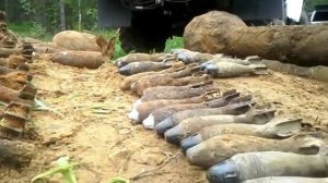 Разминирование боеприпасов времен ВОВ.