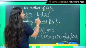 Find the Value of OLS estimators Linear Regression Model | Mathematical Economics | Ecoholics