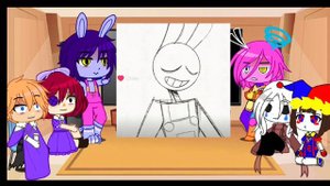 Реакция удивительный цифровой цирк на лайк(на лайк потому что в ТТ нет видео)