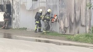 Пожар в цехе по производству металлоизделий