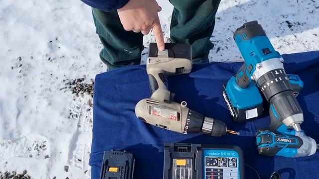 Купили китайский аккумуляторный инструмент для работы. Копия Makita