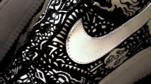 Black And White Tribal Air Force Ones