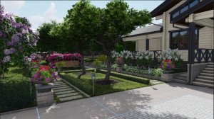 Ландшафтный дизайн. Проект участка 30 соток. Март 2020.