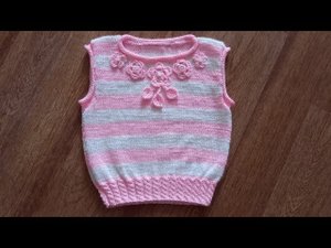 Летняя майка на девочку 3-4 года спицами - Мастер Класс