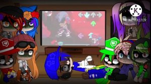 smg4 crew react to Mario Port fnf part 4 + dead Brotherhood gacha club