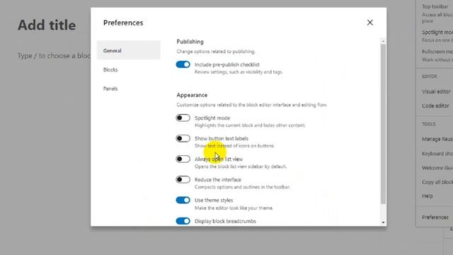 Display Button Text Labels in WordPress Block Editor