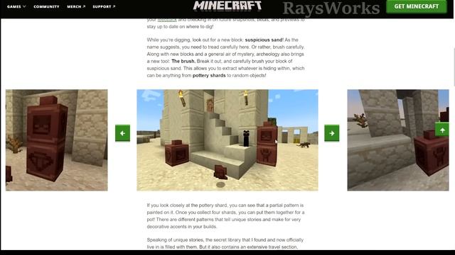 1.20 Archaeology Brush, Suspicious Sand, Pottery Shard, Clay Pot in Minecraft смотреть онлайн