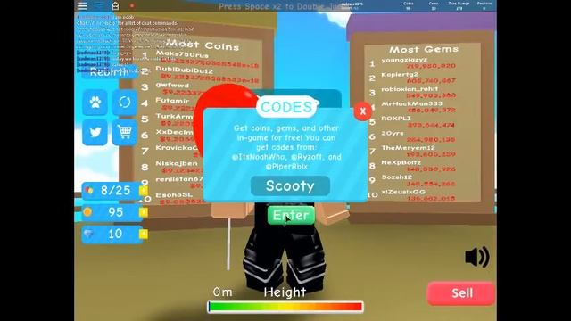 ALL CODE IN Balloon Simulator !!!!!!! ROBLOX Balloon Simulator смотреть онлайн