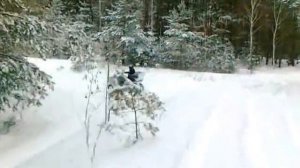 Ямаха гризли 700 по снегу