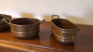 Старинная медная посуда ручной работы. Сделано в Италии.