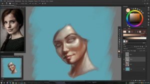 Как я учусь рисовать - Портрет (Portrait NO COPY SPEEDPAINTING in photoshop)