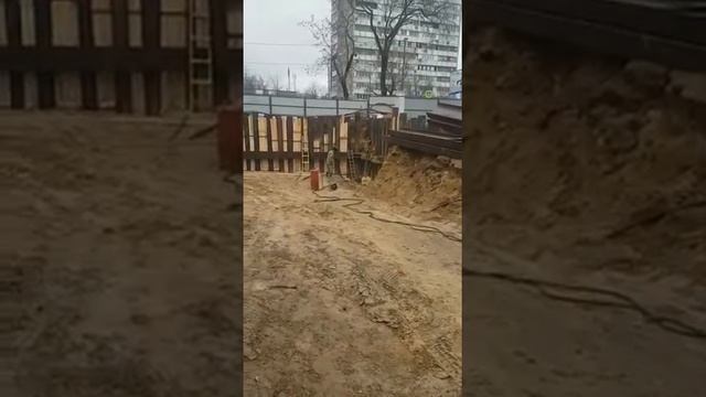 Монтаж шпунтового ограждения, погружение шпунта