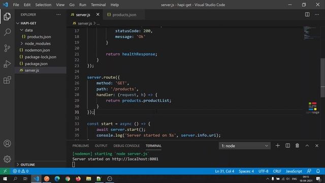 How to process GET requests using Hapi JS for REST APIs ⭐️ Spinsage