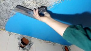 Пробую наносить фактурную краску Лакра методом шпатлевания...(2)