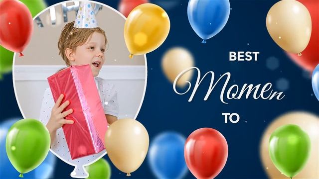 Kids Birthday Celebration Memories air balloon Videohive смотреть онлайн