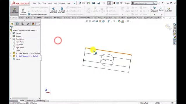 Solidworks assembly tutorial | Make parts in assembly mode