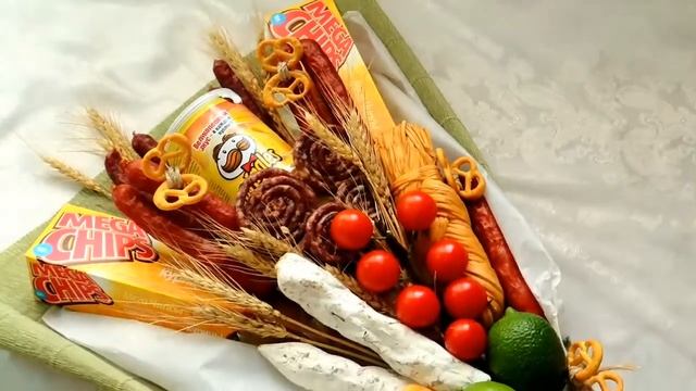 Букет к пиву #мужскойбукет #мяснойбукет #букет
